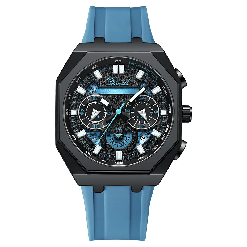 

Oak Waterproof Quartz Watch Fashion Outdoor Sports Watch Men's Trendy Silicone Watch Strap Men's Watch