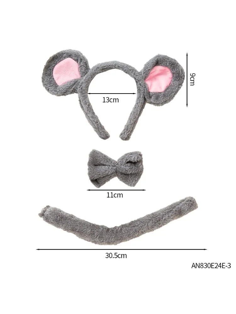 ペセナー-猿の耳の頭動物猿の衣装、柔らかい、蝶、終わりのチュチュ、ハロウィーンのコスプレパーティー、ファンシー、休日