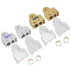 Car Battery Terminal Connectors Kit with Digital Voltmeter Display Stardand 0/4/8/10 AWG Gauge