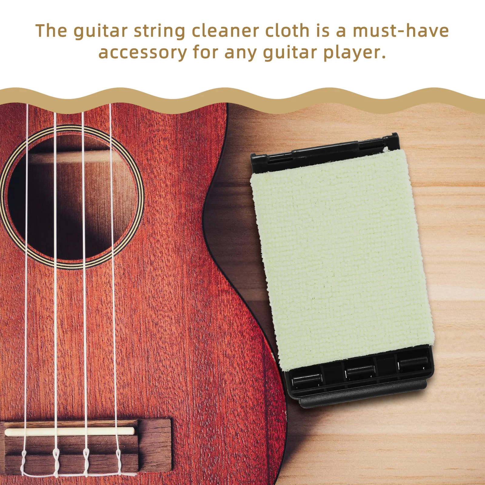 

Cloths String Cleaner Guitar Fretboard Accessories Black Plastic Cleaning Wipes