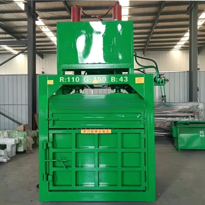 Customized Vertical Hydraulic Baler Machine Efficient Compression For Plastic Metal Glass Waste Packaging Materials