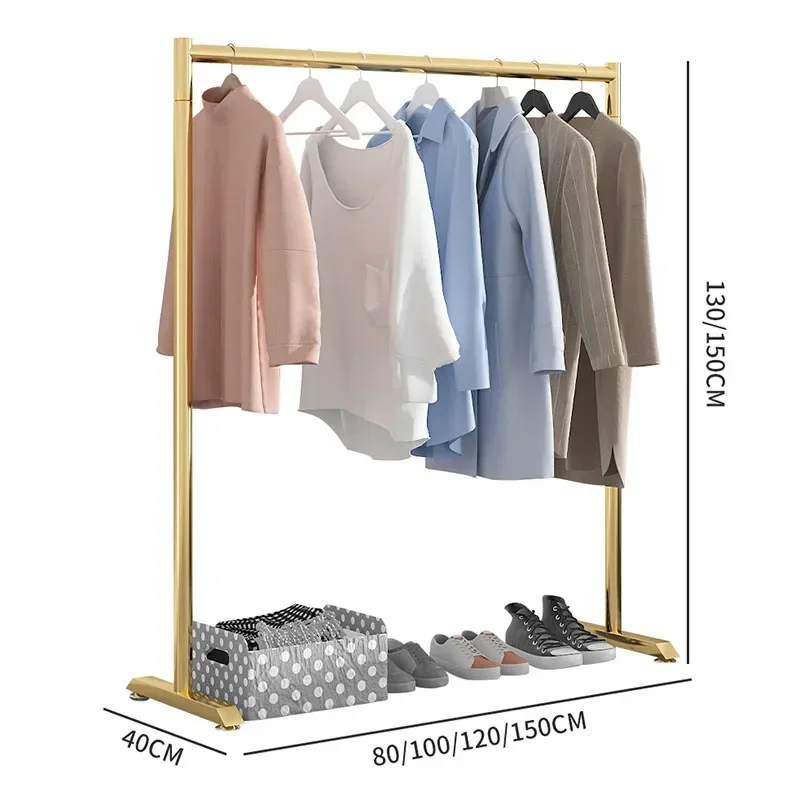 

Metal Coat Racks Standing Clothing Gold Industrial Loft Clothes Hanger Modern Entrance Hallway