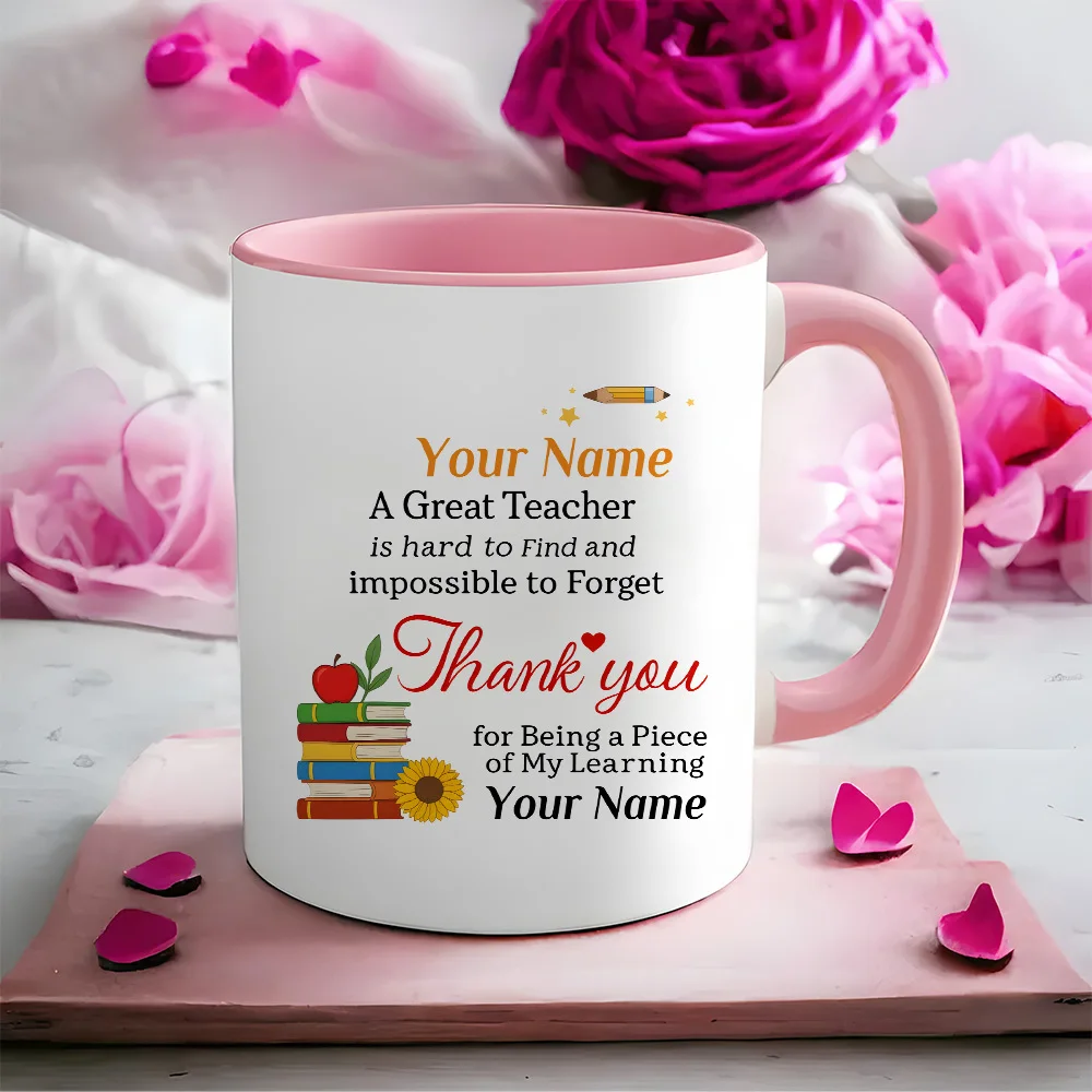 Teacher Thank You Gift 1pc Custom Teacher Thank You Ceramic Mug 11oz Customizable Name Message Dishwasher Safe Great Thank You G