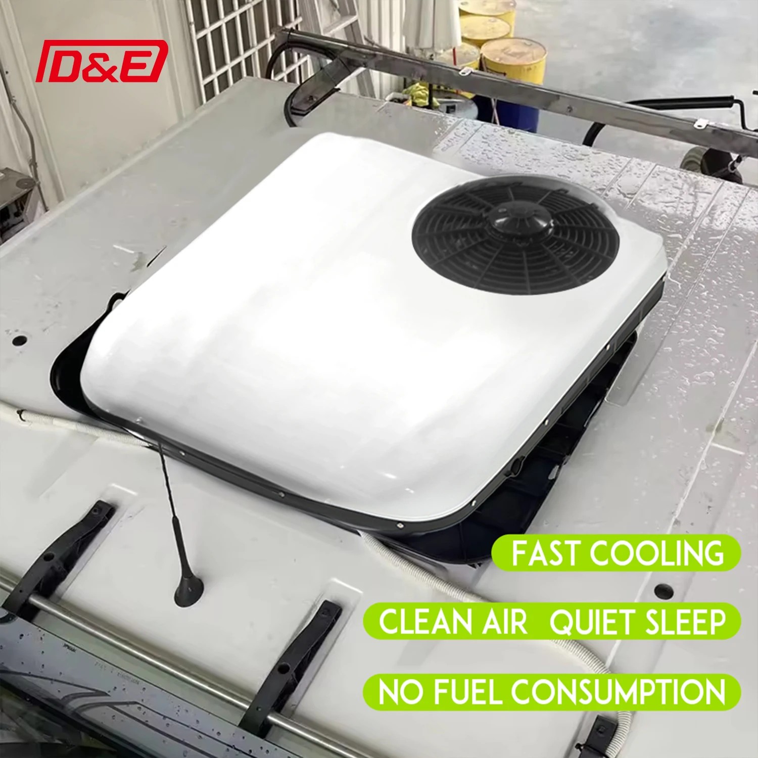 مكيف هواء صغير عالي الجودة موديل 12 فولت/24 فولت بدون فرشاة لوقوف السيارات لشاحنة القارب RV #5