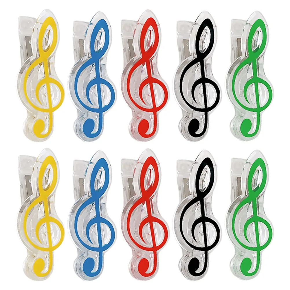 

10 Pcs Note Clips ABS Metal Bill Holder Music Paper Holder Desk Accessories Colorful Office Supplies