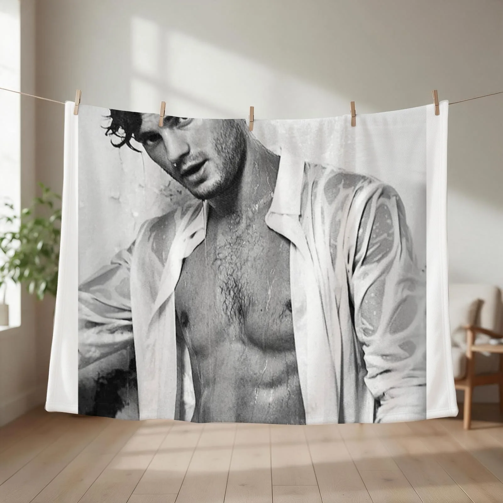 hi i'm mr. grey Throw Blanket couch cozy soft plush fuzzy picnic outdoor blanket
