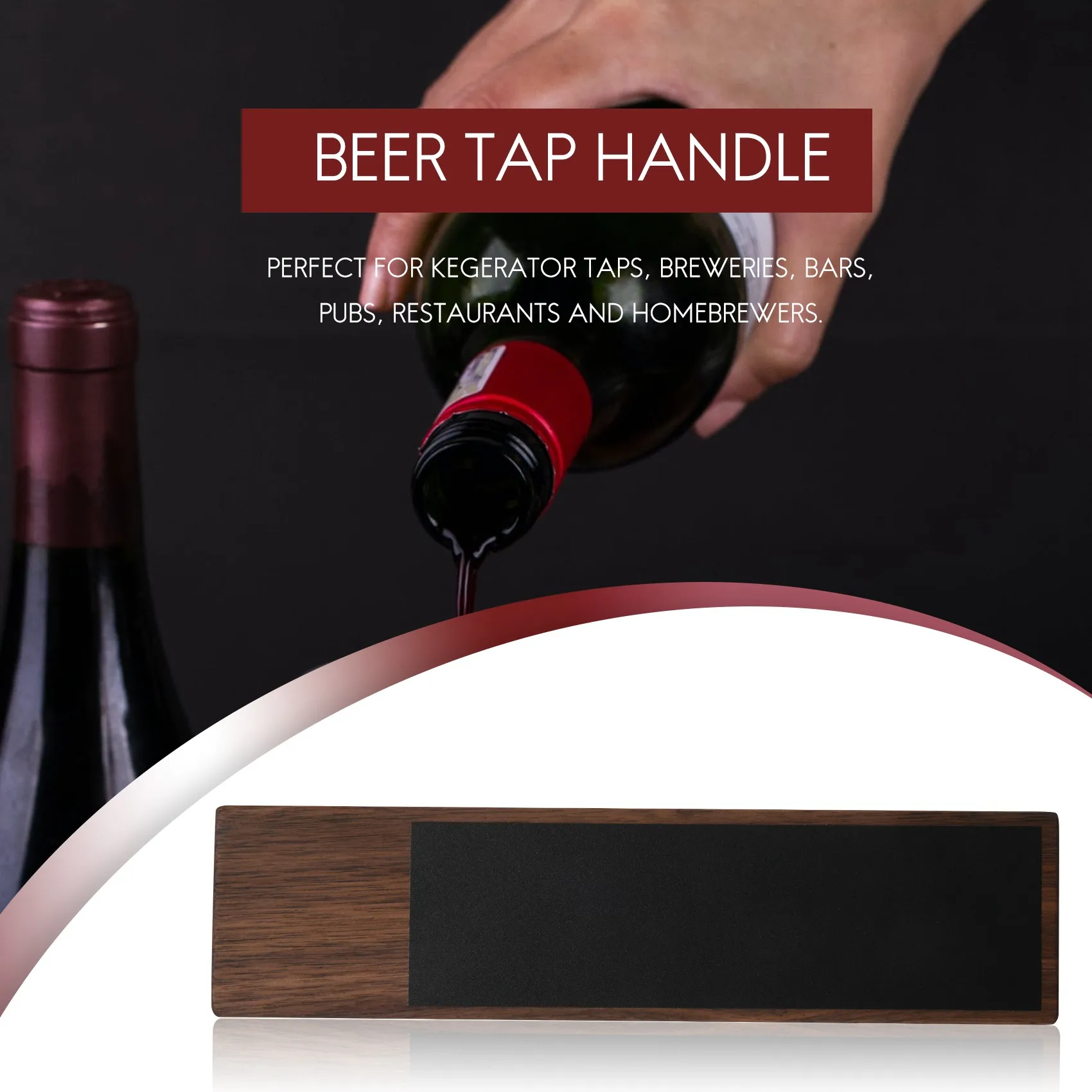 Wooden Chalkboard Tap Handle for Beer Keg Beer Tower Dispenser Beer Tap Bar Tools with Chalkboard Writable Christmas