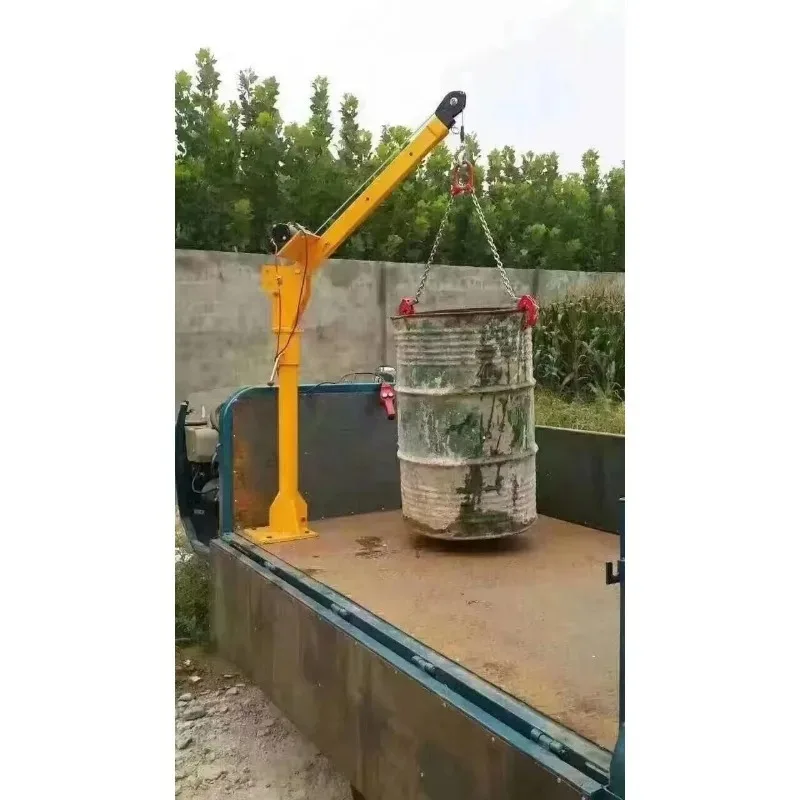 Small crane truck truck crane 12v/24v/220v electric hoist truck crane