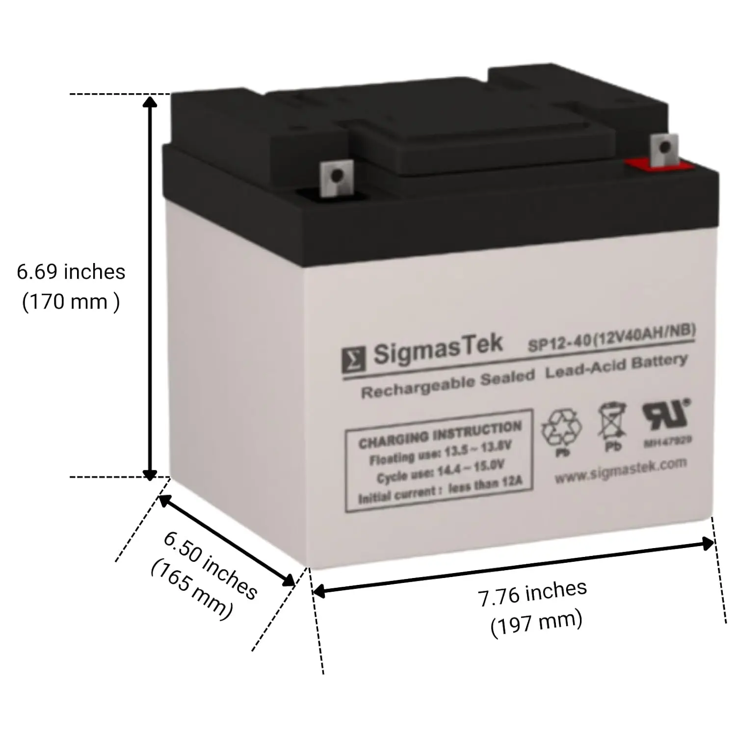 12V 40Ah SLA Battery Replacement for UPS & Backup Power Systems, Sealed Lead Acid Rechargeable, Customized