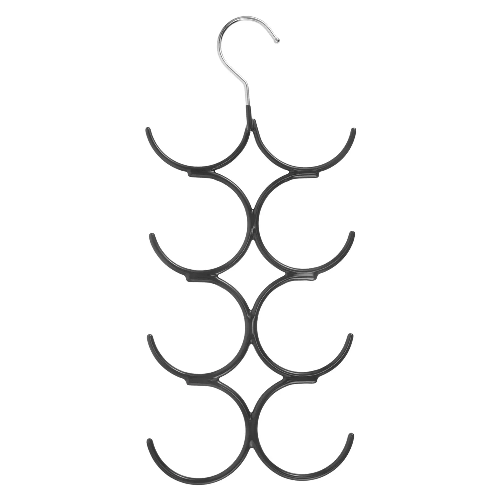 Scarf Hanger Organizer Holder Sturdy Metal 8 Hook Closet Accessory Rack for Scarves Ties Belts Shawls Tank Tops Legging Storage view 6