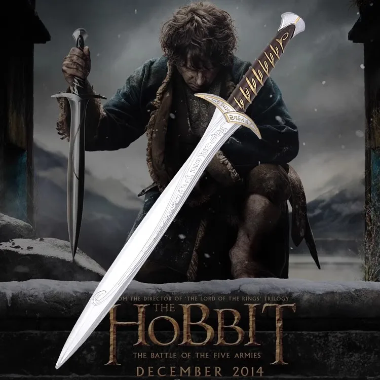 The Elves Movie 1:1 Cosplay Sword 72cm Gold Sting Sword Kids Gift Safety PU Material