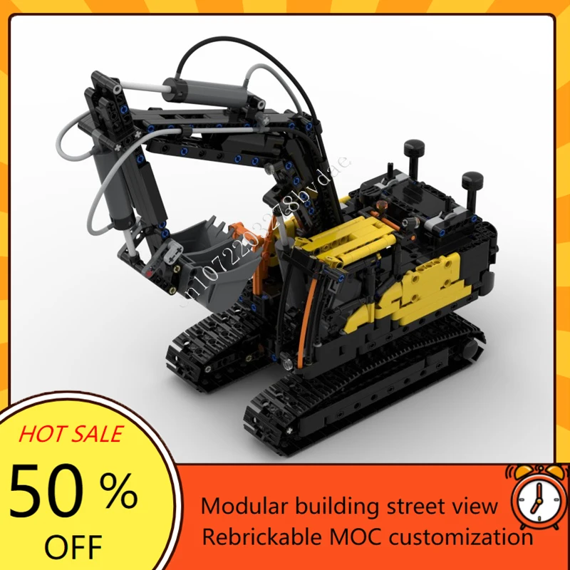 821PCS MOC City Transportation EC230 Electric excavator Model Building Blocks Bricks DIY Creative Assembly Puzzle Toys Gifts