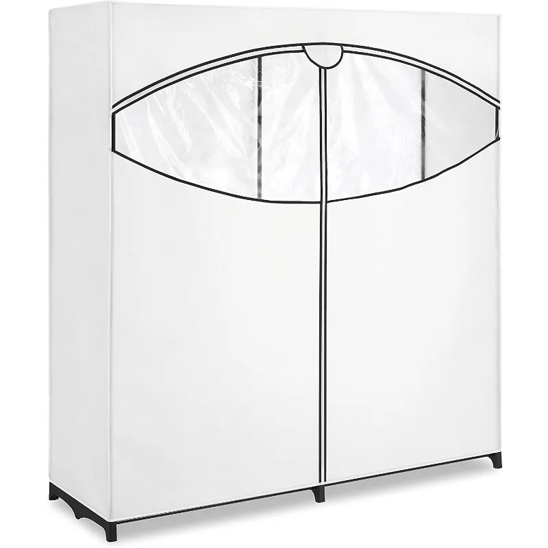 Extra-Wide Clothes Closet, 60” with, White Cover