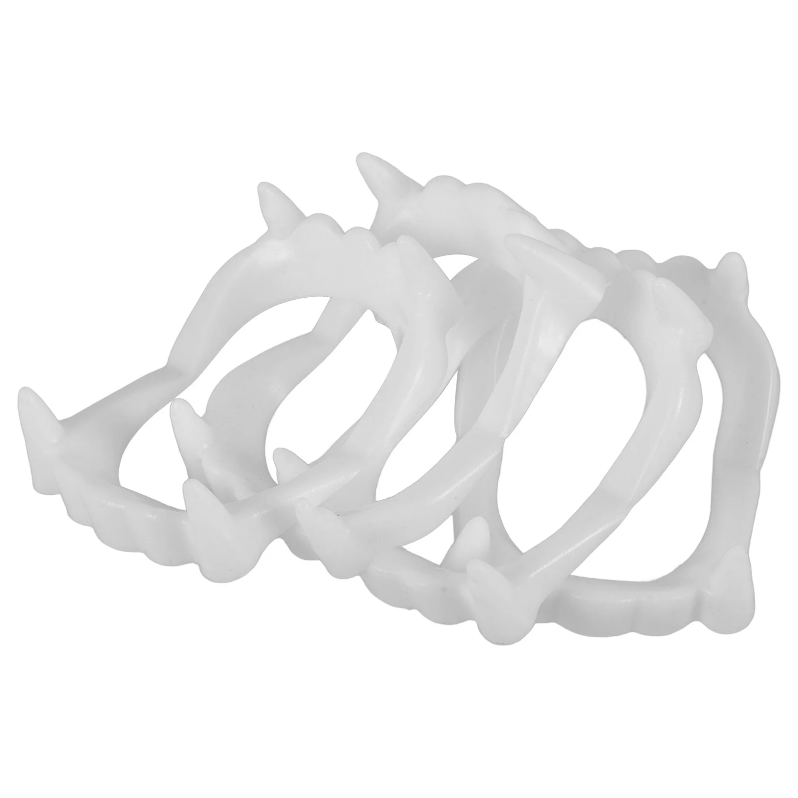 4 Pcs Fake Teeth Artificial Cosplay Props Spoof Tooth Toy Dentures Cover Halloween Party Child