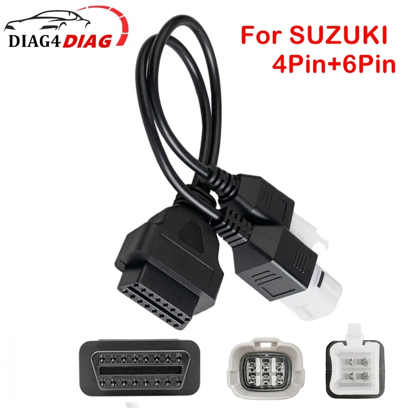 

Диагностический кабель OBD мотоцикла 2 в 1 для SUZUKI 4pin для SUZUKI 6pin OBD2 2 в 1, кабель-адаптер с вилкой