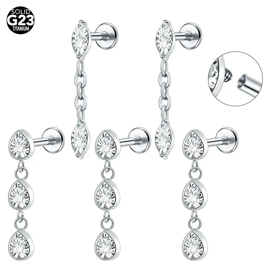 1/5PCS Titanium Ear…