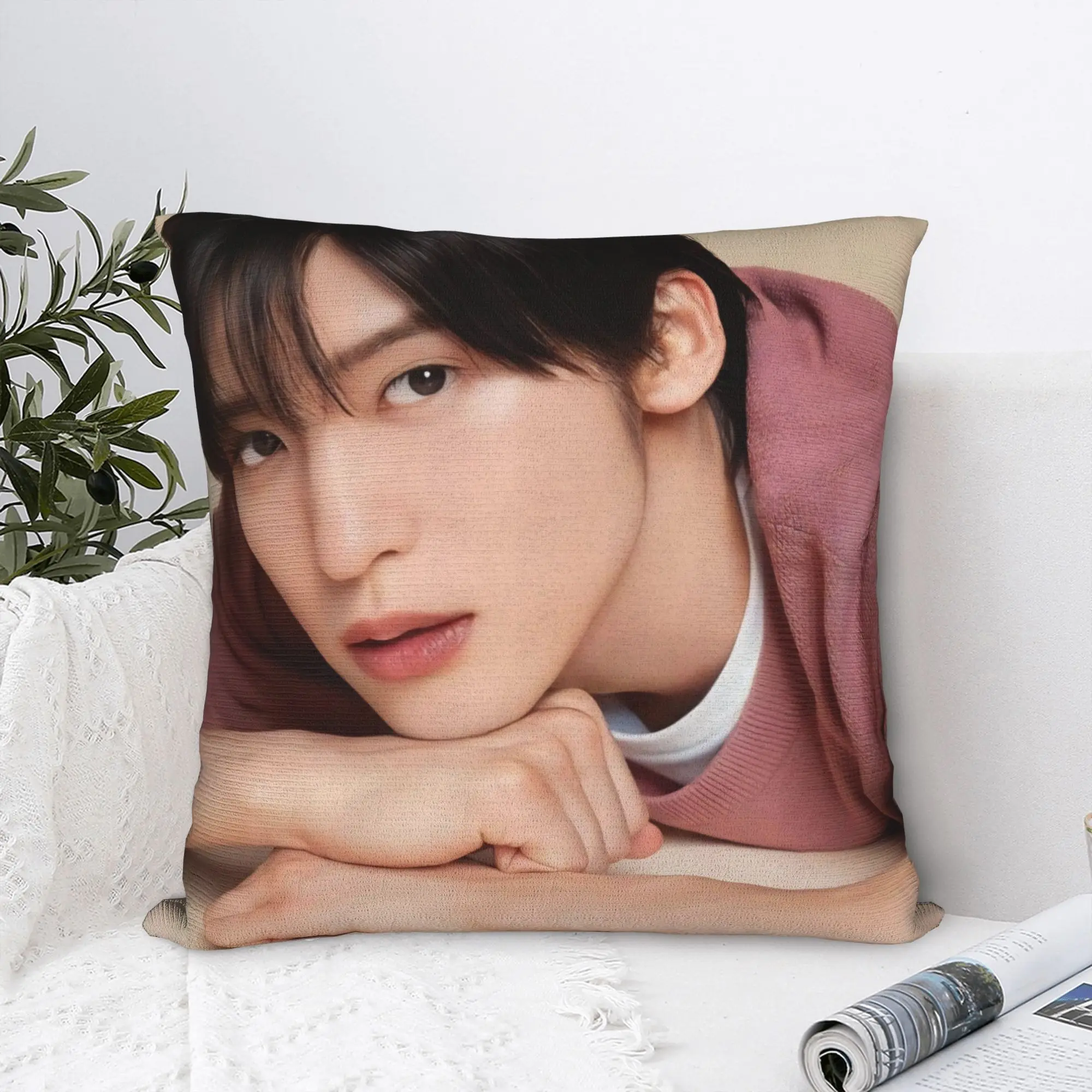 Ren Meguro Japan Singer Pillowcase Polyester Cushion Cover Decorations  Pillow Case Cover Bedroom Square 40*40cm