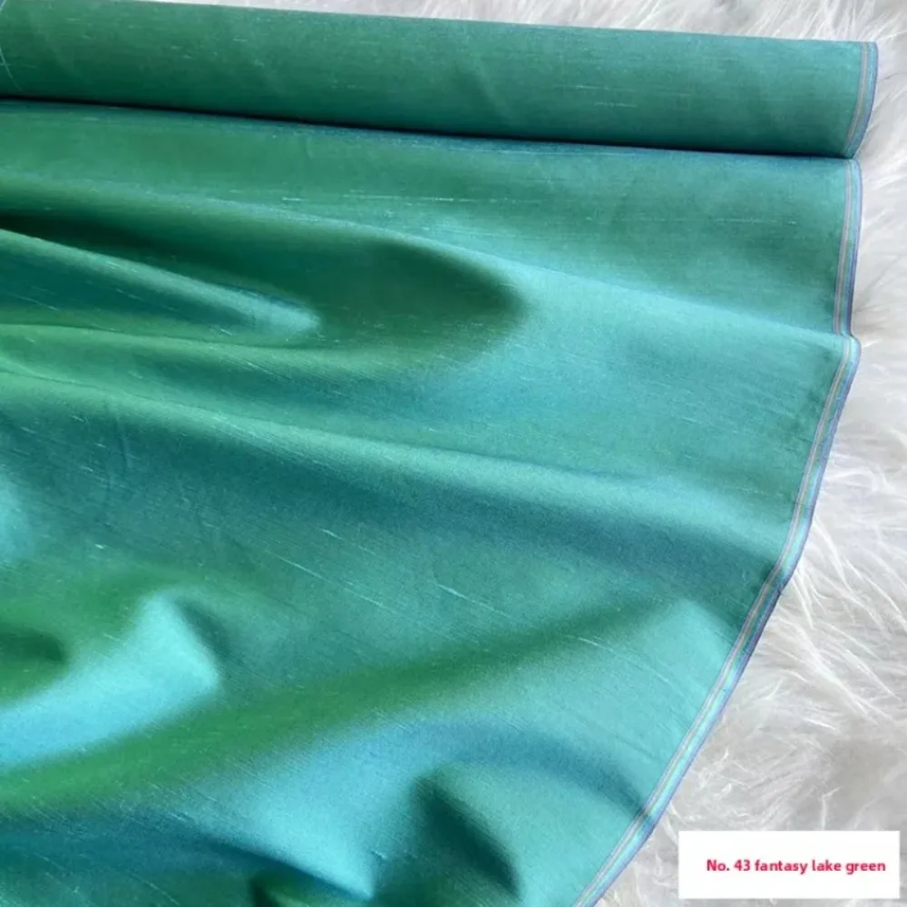 Natural Mulberry Silk Dupion Fabric for Ventilate DIY Sewing Dress Shirt Coat Pillow Curtain Fashion Clothing Cloth By Meter