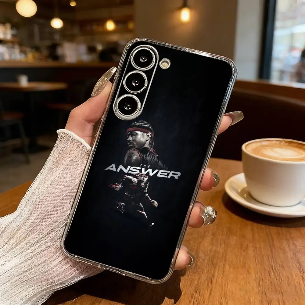 

A-Allen Ezail I-Iverson 3 Phone Case For Samsung S25,S24,S21,S22,S23,S30,Ultra,S20,Plus,Fe,Lite Transparent Cover