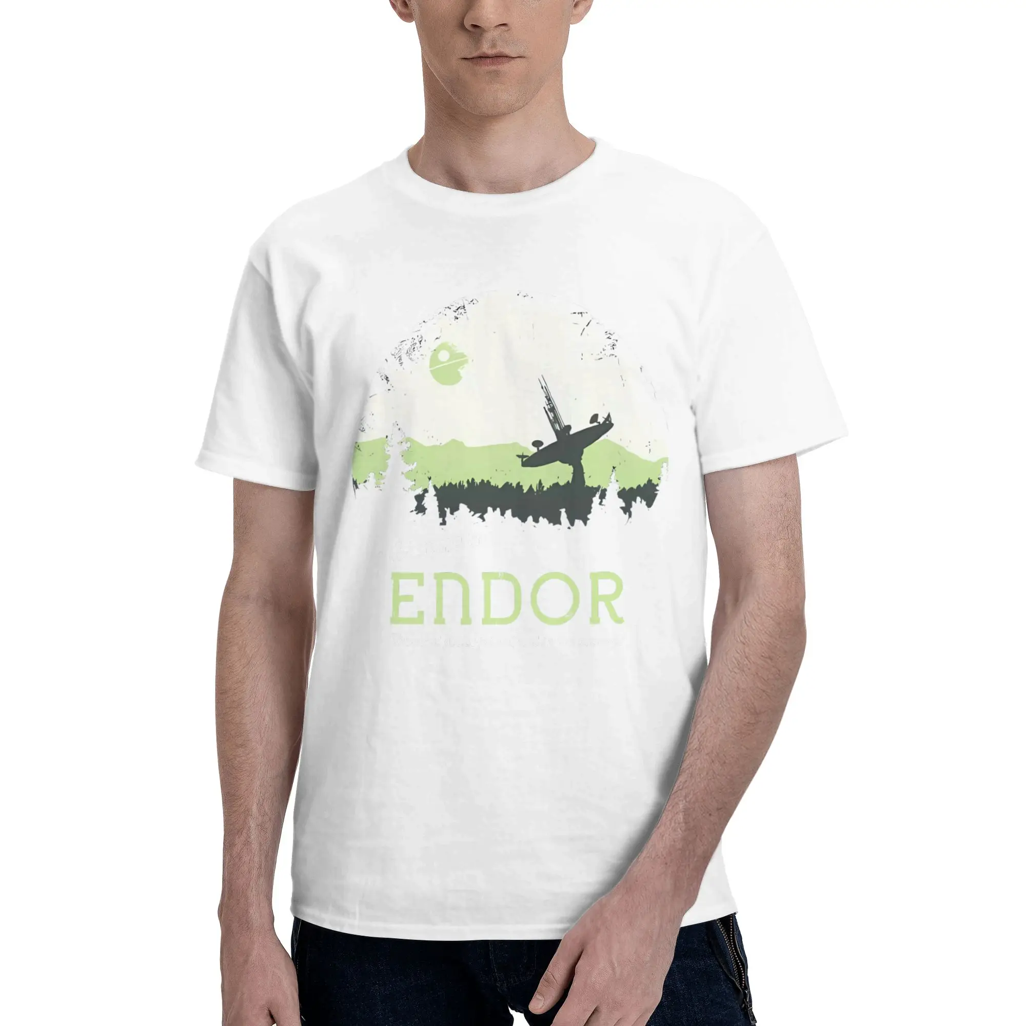Welcome To Endor Stars War Unisex Ultra-Minimalist Reversible T-shirt Street Sports Tees