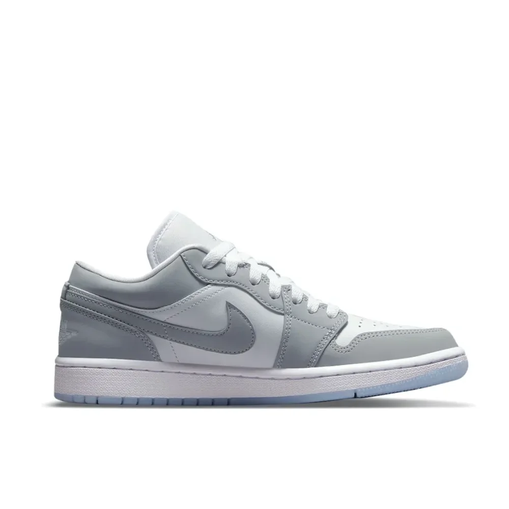 Nike Air Jordan 1 Low New Listing Low Top Retro Basketball Shoes Comfortable Anti-skid Men's and Women's Gray and White