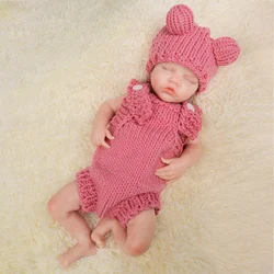Unpainted 18inch Full Body Silicone Reborn Baby Doll Girl Lifelike Realistic Sleeping Doll Bebe Toys for Children Gift
