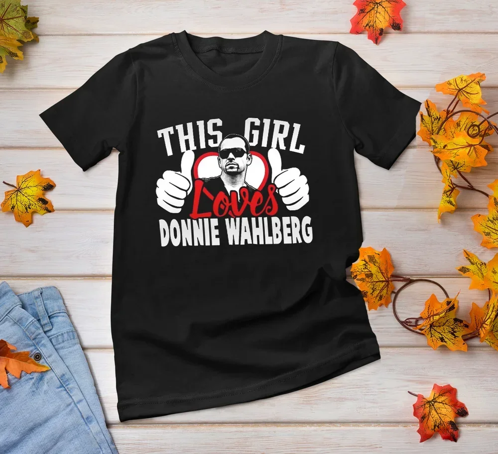 This girl loves donnie wahlberg Black Men Unisex All size Shirt