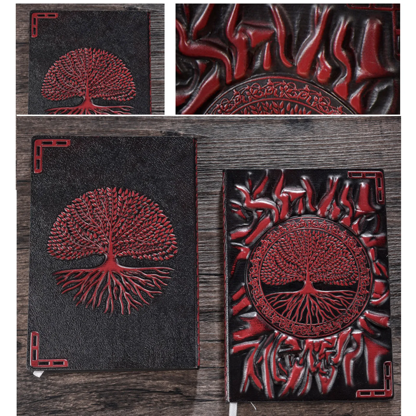 3d retro em relevo bloco de notas requintado retro caderno de couro tridimensional em relevo artesanal diário material de escritório