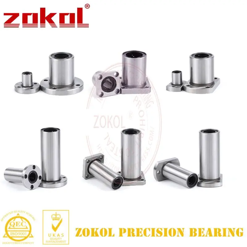 LMF LMK LMH 25 30 35 40 50 LUU Elliptical Round Square Flange Linear Bearing Sliding Guide Rail