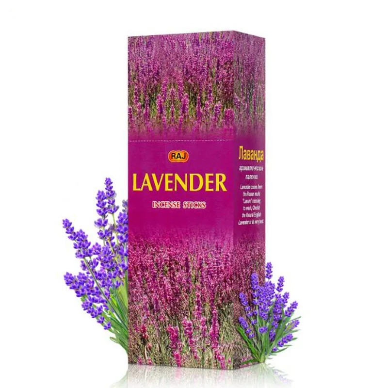 6Small Boxes In One Big Box Lavender Fragrance Incense Stick Inida Incense Aromatherapy Stick Incense for Household Smell Supply