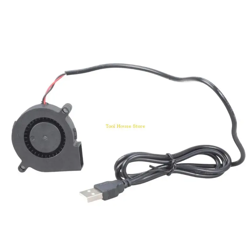 

High Speed 4300RPM 5V Cooling Fan For Electronics Small Appliances Compact 50mm Blower Quiet Operation USB Powered