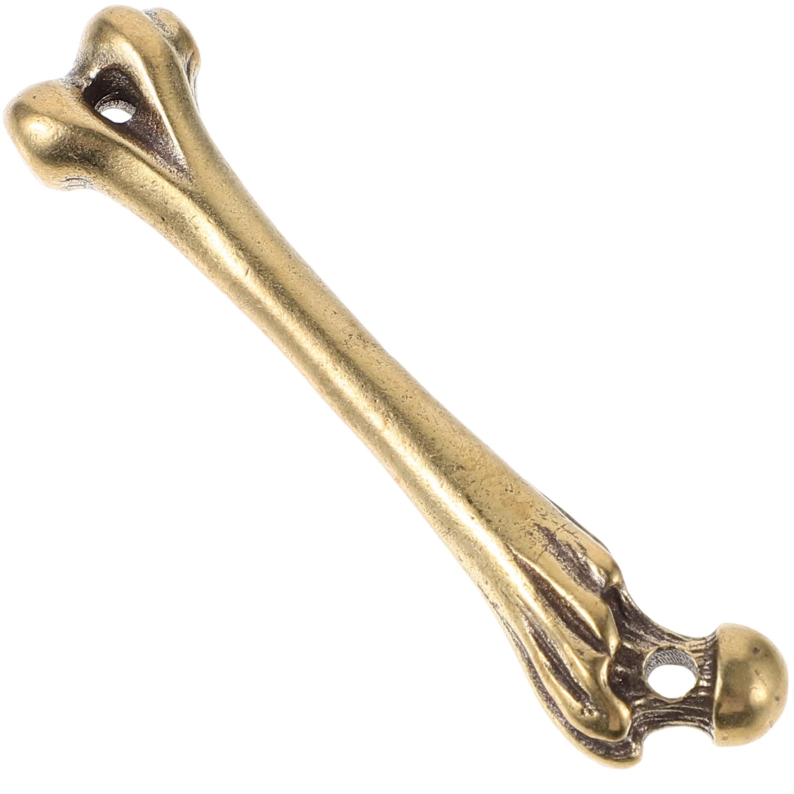 

Brass Bone Keychain Charm Retro Diy Hanging Ornament Desk Decor Gift Vintage Craft Pendant Small Keychain Decor