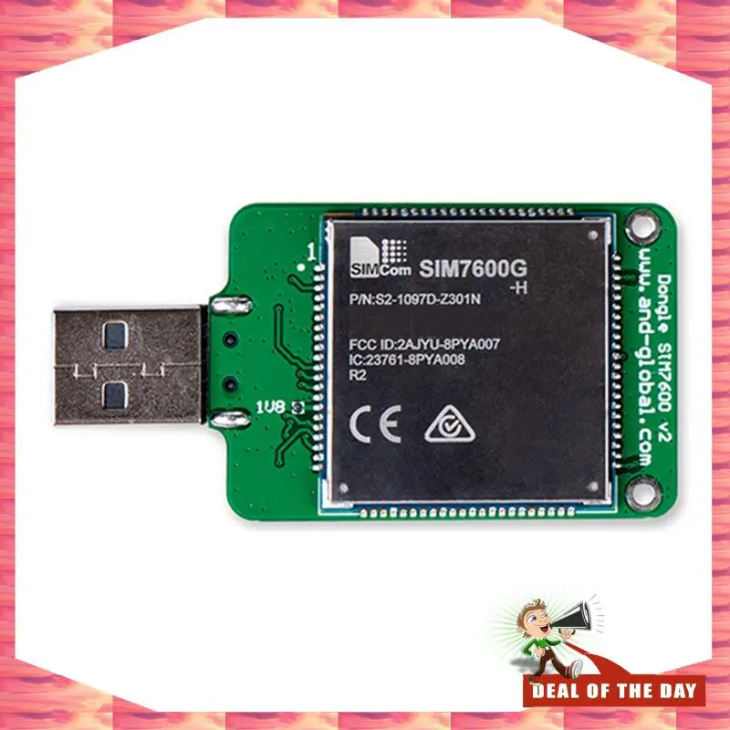 24-Hour Delivery SIMCOM SIM7600G H USB Dongle+Antenna HSPA+ GSM GPRS EDGE UMTS LTE 4G Cat4 Module For SIM7600 SIM7500 SIM7600X-H