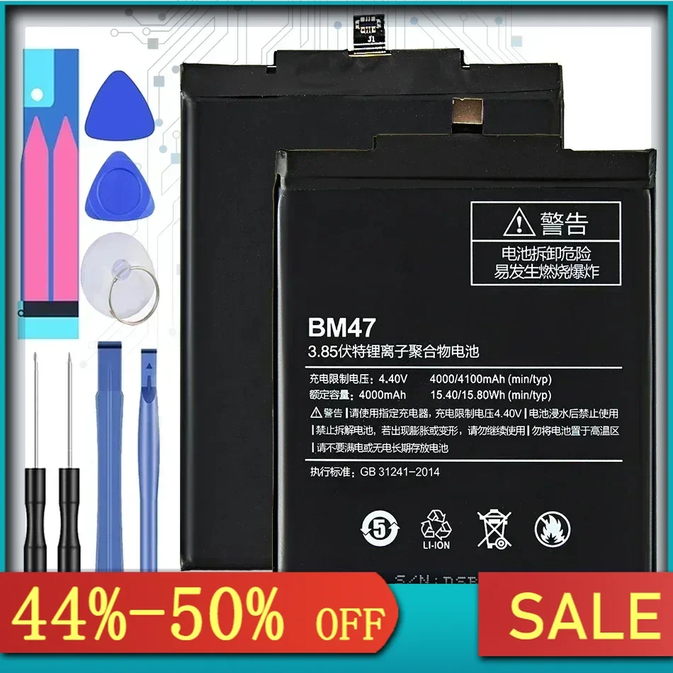 Battery BM47 For Xiaomi Redmi 4X 3 3s 3pro 5 plus 5A Note 4 4X 5A 3 Pro BM46 BN41 BN43