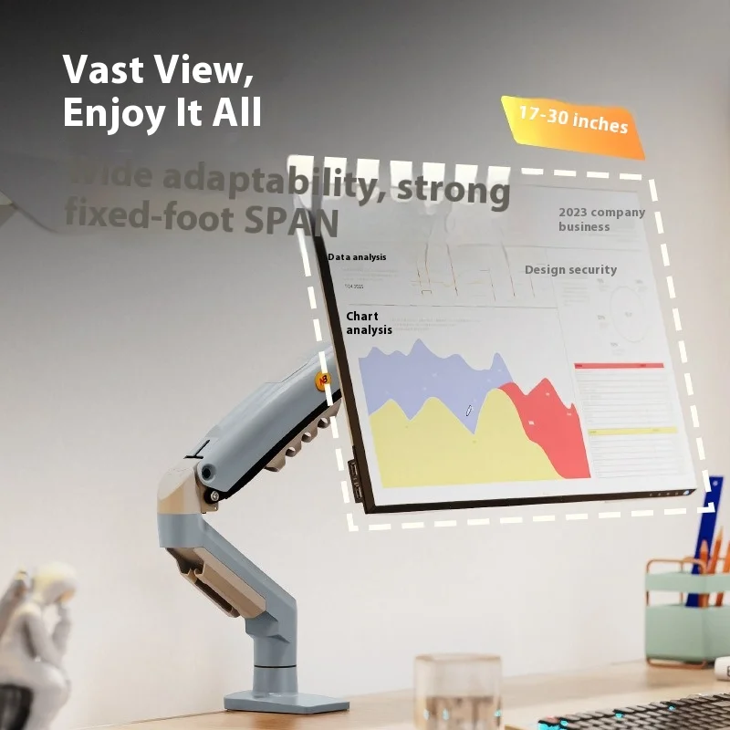 

F80-XV gray, computer monitor bracket, creative bracket, screen bracket, desktop lifting and rotating base, gift.