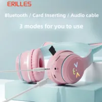 Erilles 035C Wireless Earphone Bluetooth Earphones Cat Ear 3.5mm Headset Gamer Headphones Blutooth Storage Card Hand Free Hedset