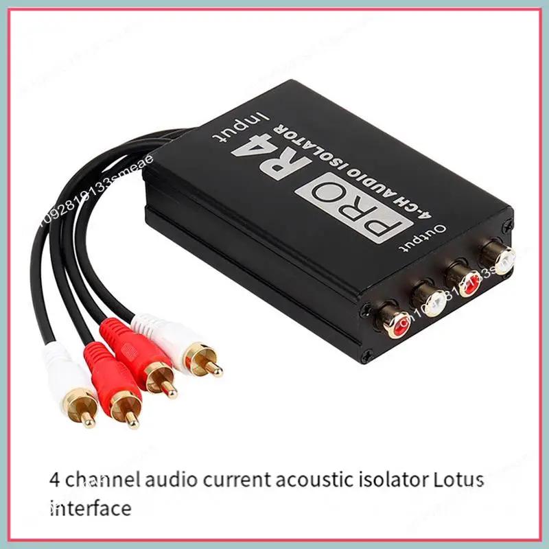 N94R RCA Audio Isolator 4CH Audio Noise Reducer Ground Loop Audio Isolator For Car Audio Modification, Easy To Use
