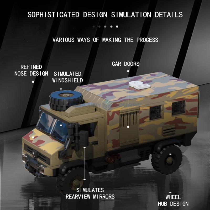 643 stücke Geländewagen MOC 66009 Gepanzerte Auto Modell Bausteine Kit Retro Buggy Jungen Zusammengebaute Autos Ziegel Kinder spielzeug Geschenk