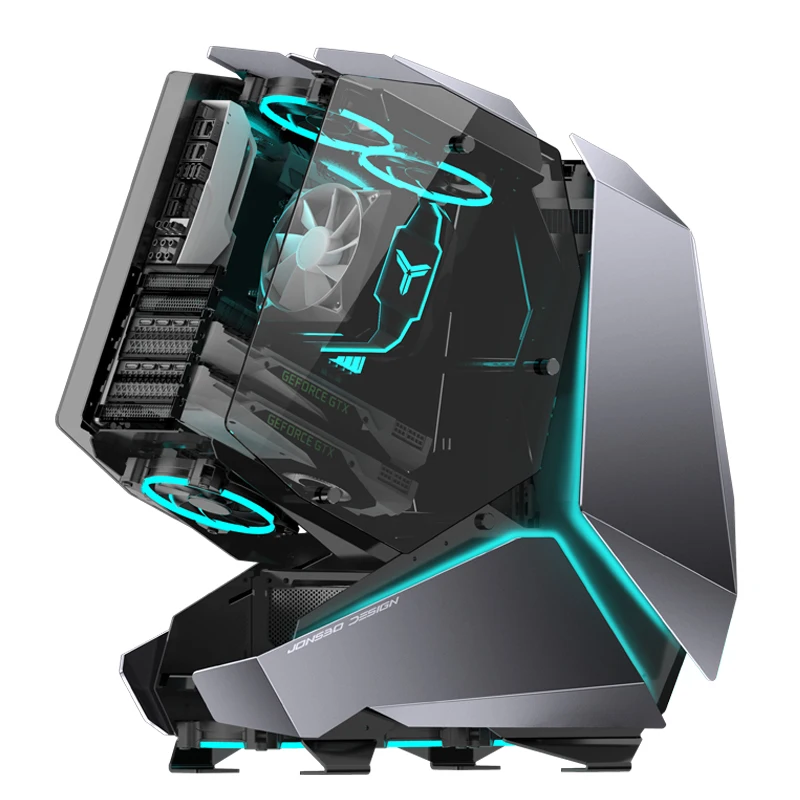 Imagem -03 - Jonsbo-chassi Transparente tipo Aberto Mid Tower Side Gaming E-sports Case Placa-mãe 360 Water-cooled Suporte Xl-atx Atx Mod5