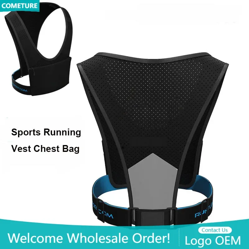 Running Vest Phone Holder Lightweight Waterproof Adjustable Training Shoulder Vest Bag Reflective Strip Sport Chest Harness