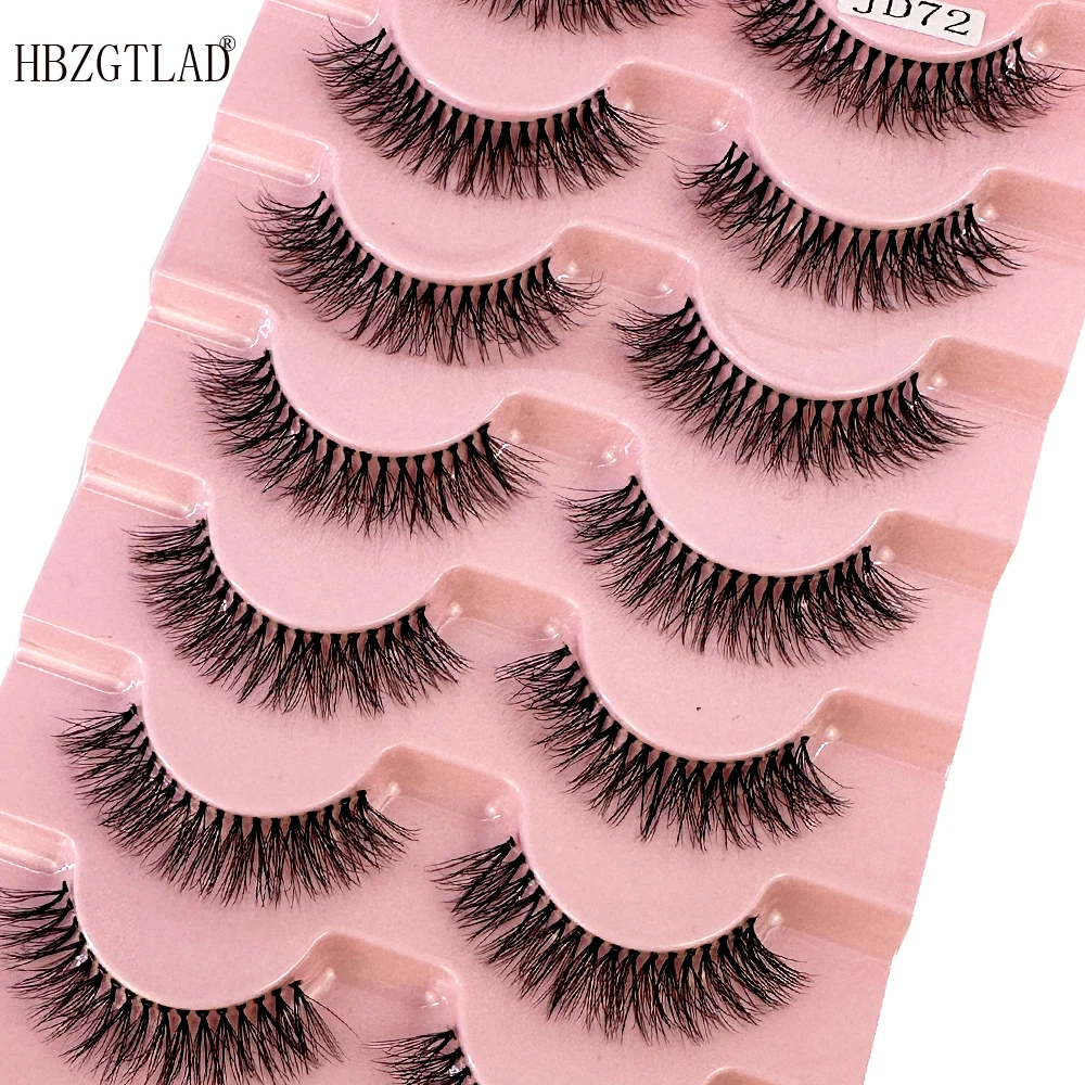 5/7 Pairs 3D Mink Lashes Natural Long Full Strip Lashes Transparent terrier Short Mink EyeLashes Style False Eyelashes in Bulk