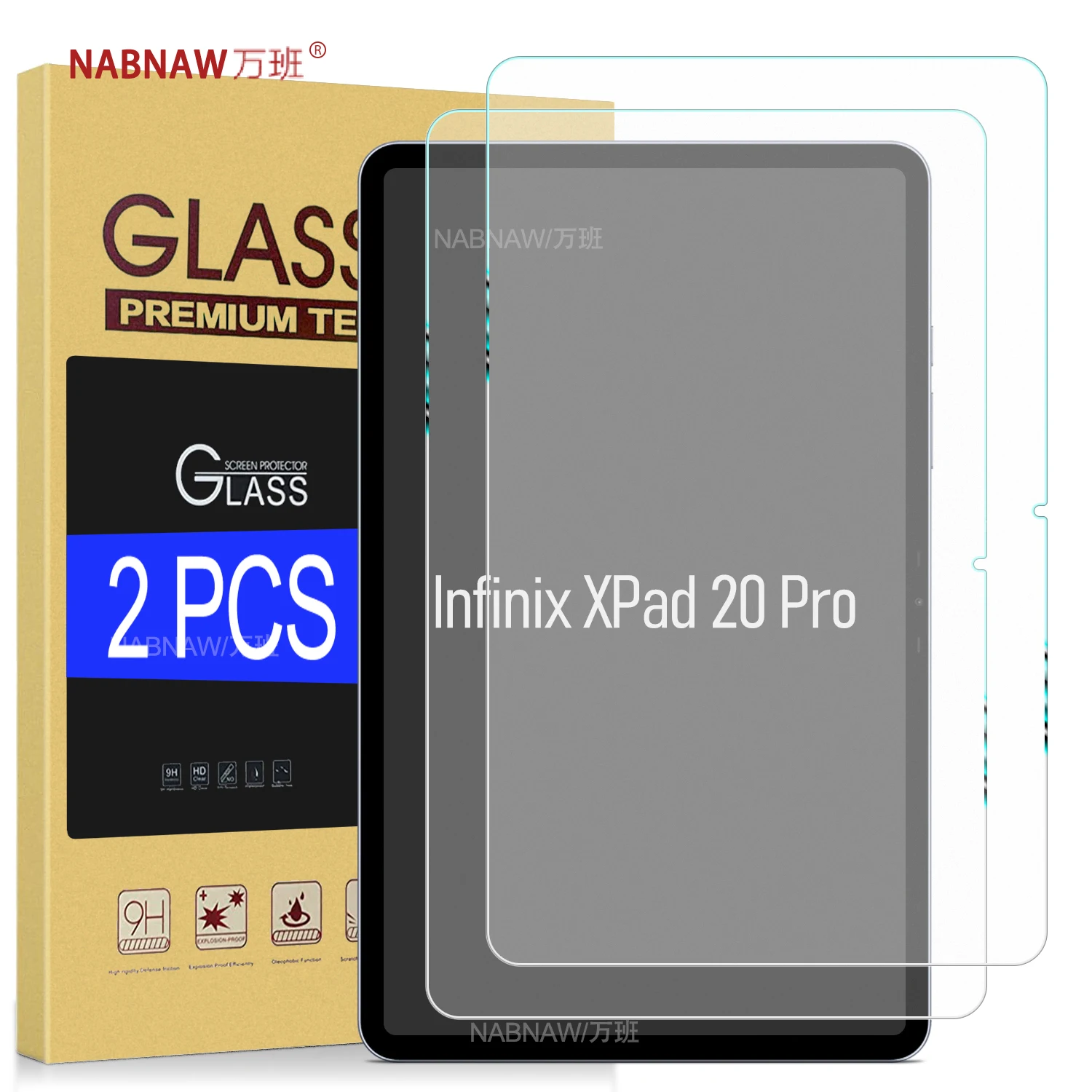 

2 шт., защитная пленка из закаленного стекла Full HD для Infinix Xpad 20 Pro 12 дюймов, устойчивая к царапинам крышка с масляным покрытием