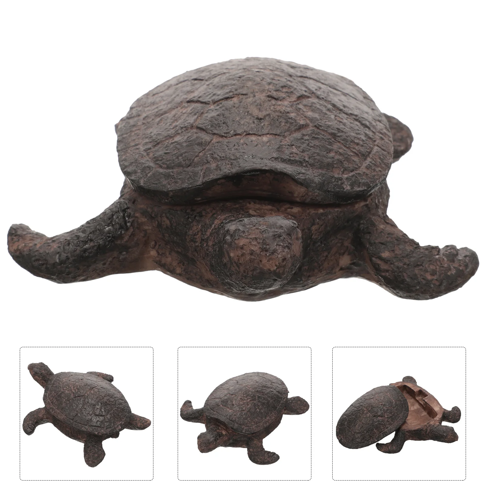 

GANAZONO Box Fake Key Holder Hidden Waterproof Outdoor Resin Owl Safe Cash Storage House Fob Lock Garden Hider Natural