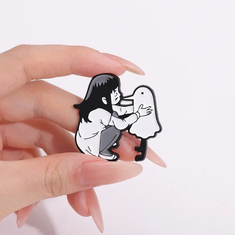 Goodnight Pung Pung Enamel Pins Japanese Cure Anime Brooches Lapel Badges Cartoon Decoration Jewelry Gift for Fans Friends