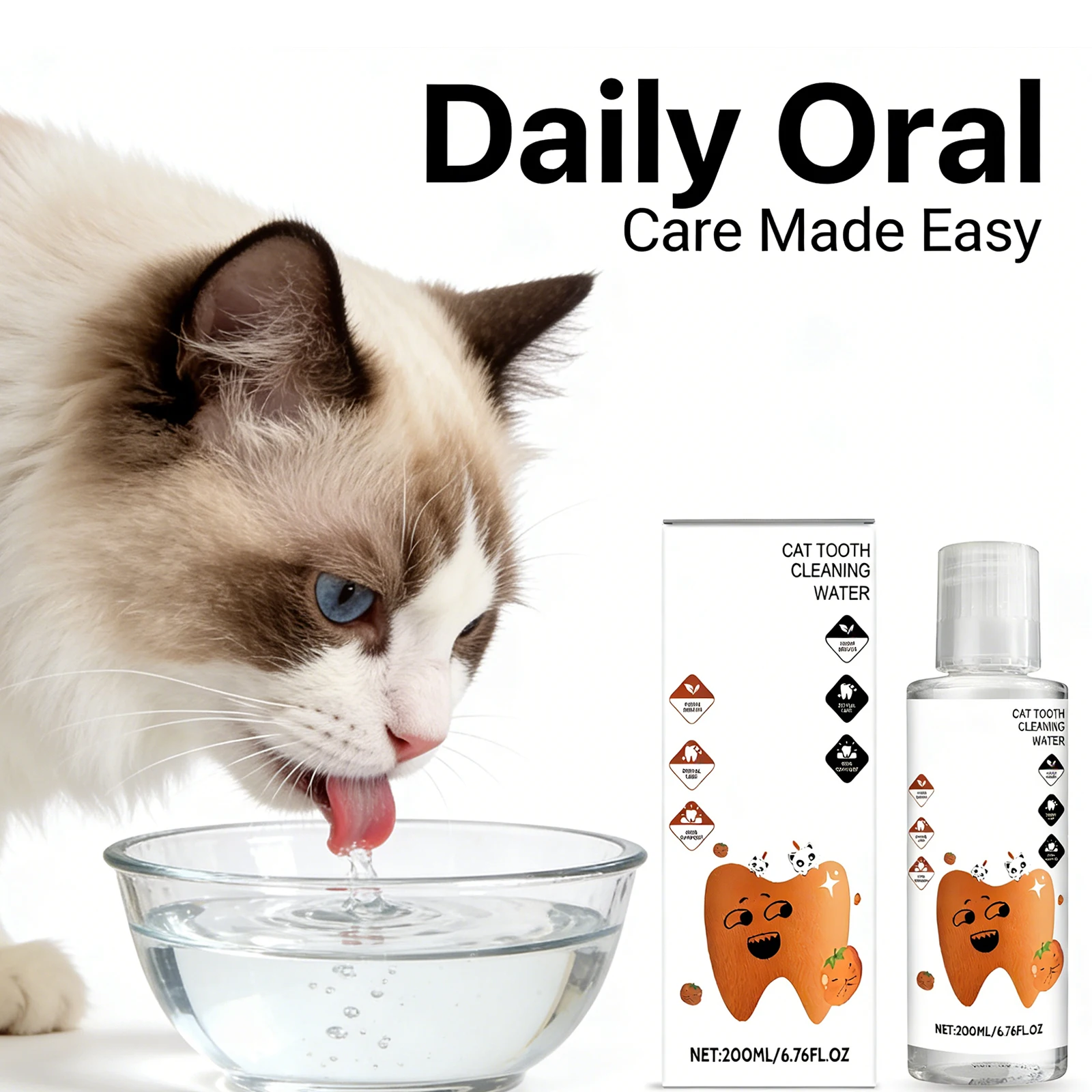 

﻿Drinkable Cat Mouthwash Cleaning Dental Plaque Remove Kitten Bad Breath Prevent Dental Calculu Pet Oral Deodorant Pet Supplies