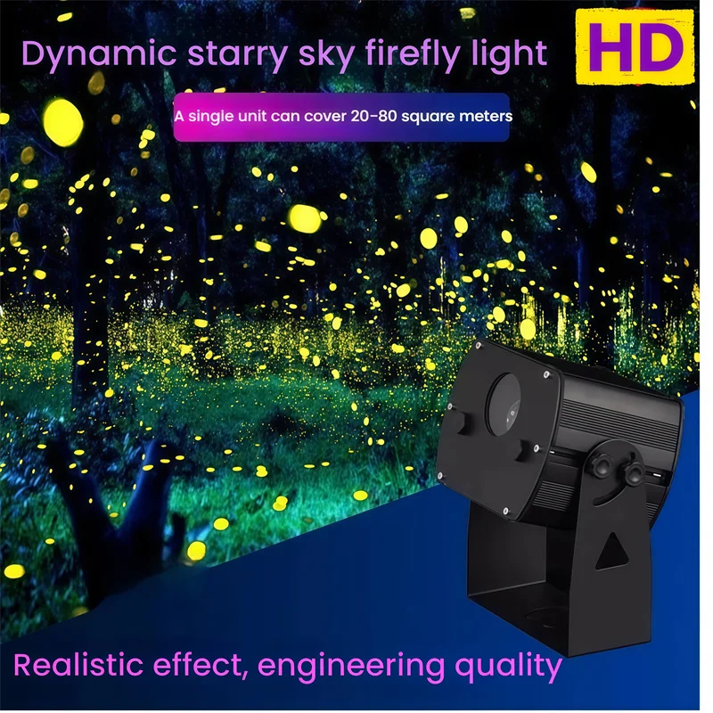 Dynamic Firefly Projection Light Starry Night Light Outdoor IP65 Waterproof Ambient Light Park Scenic Spot Lighting 20W Led Yard