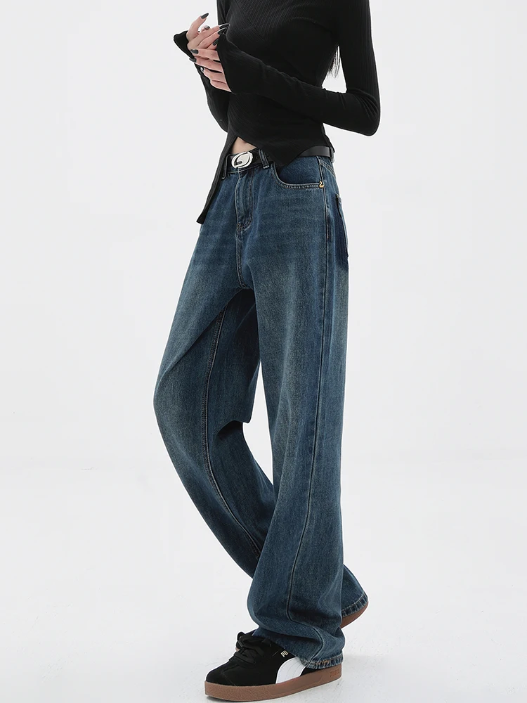 Estate nuovo Y2k Jeans larghi a gamba larga donna Vintage Streetwear pantaloni in Denim lavato pantaloni lunghi versatili casuali
