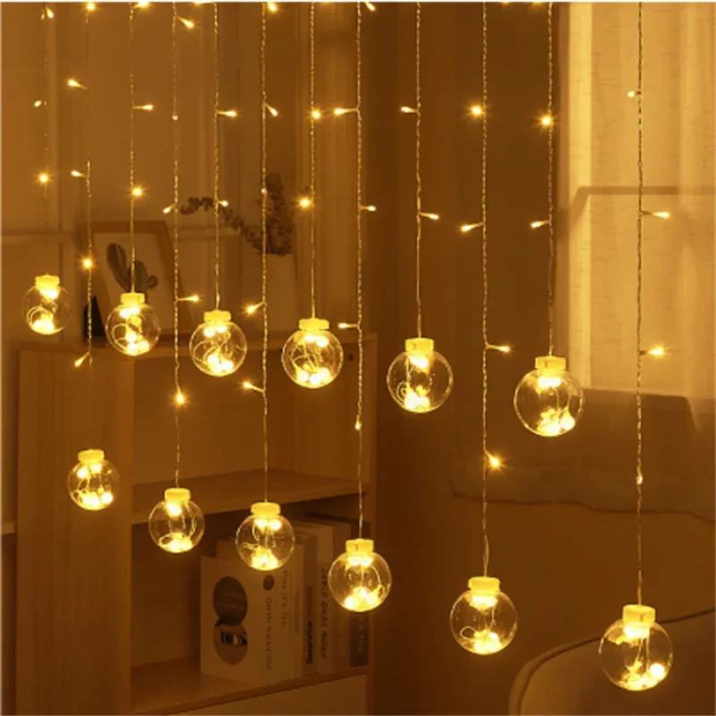 Natale 3.5M LED Star String Light ghirlanda di luci String Star Lamp Outdoor Curtain Decor per la decorazione di nozze di festa