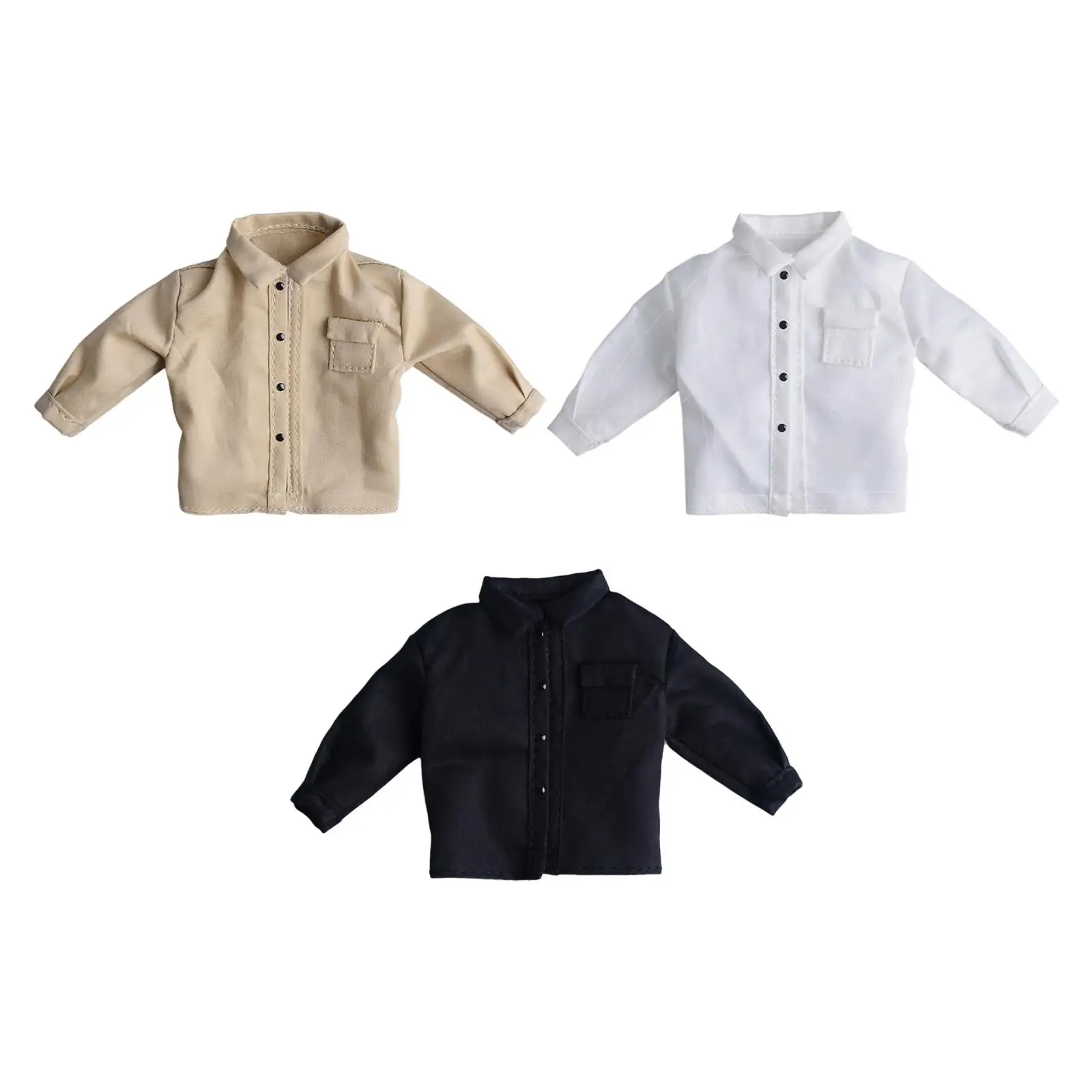 

1:12 Scale Action Figure Clothes Shirt Trendy Mini Casual Photo Prop Doll Costume Accessories for 6 inch Male Body Dolls Figures