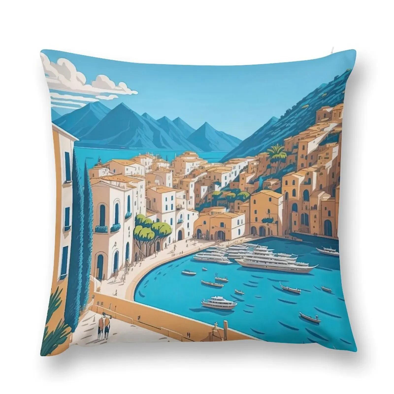 

The Amalfi Coast Throw Pillow Sofa Cushions Pillowcases For Pillows Christmas Covers For Cushions pillow